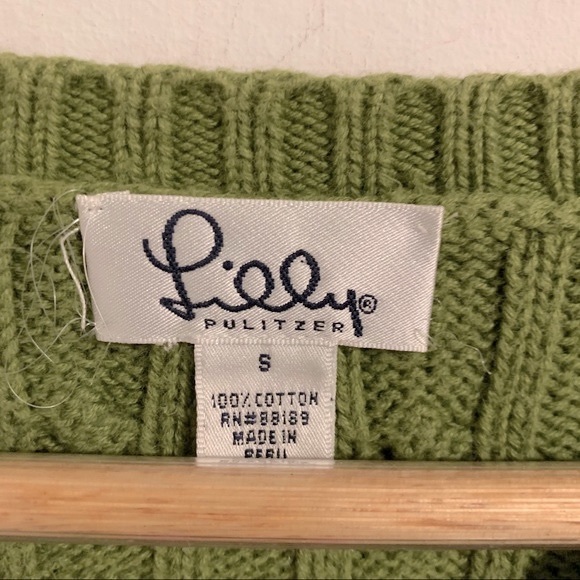 Lily Pulitzer Cable Knit Crew Neck Sweater Top - Picture 8 of 8
